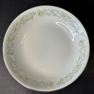 TOWNE HOUSE, Georgia-6 Coupe Soup, 3600 Pink, Blue & White Flowers, Green Leaves